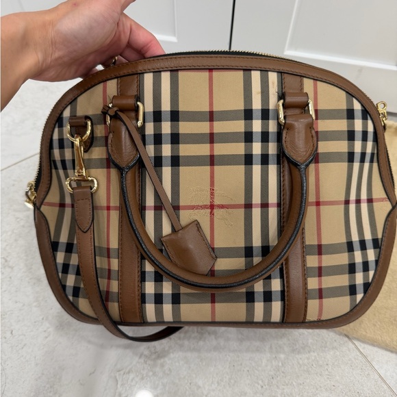 Burberry Handbags - Burberry Tan and Brown Plaid Crossbody Bag